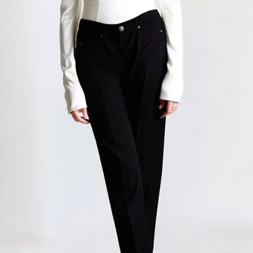 Seven7 Women's Black Straight Leg Pants